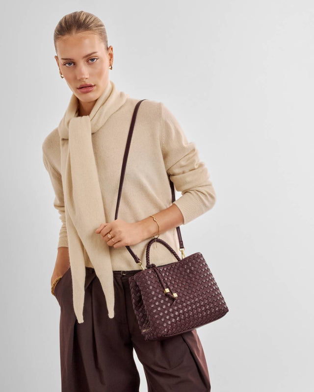 Katie Loxton Nova Hand Woven Top Handle Bag - Cherry Mixed