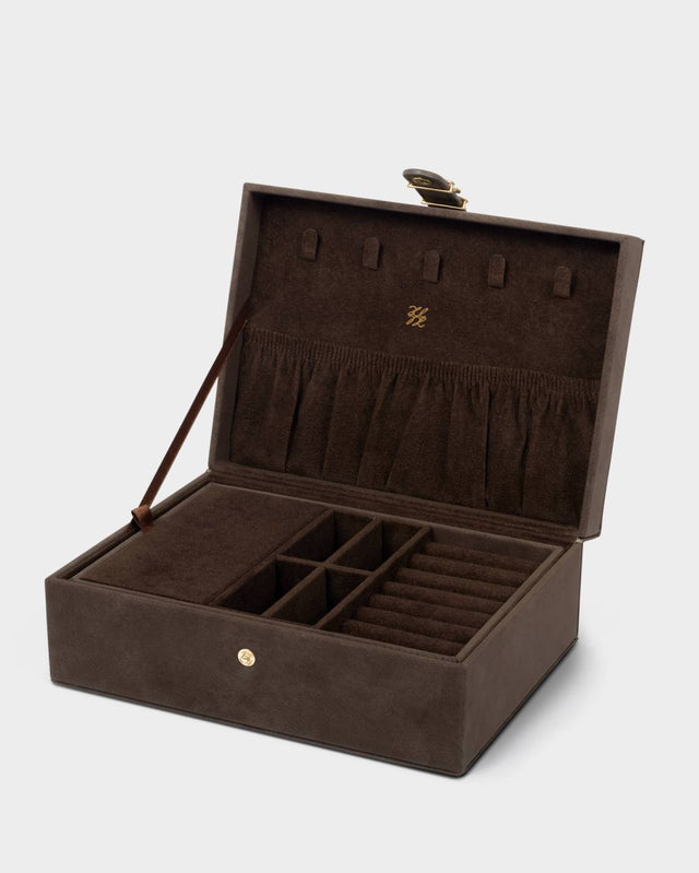 Katie Loxton Large Signature Jewellery Box - Chocolate