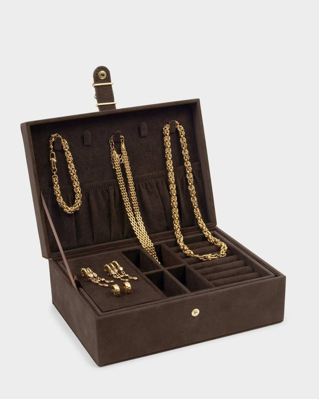 Katie Loxton Large Signature Jewellery Box - Chocolate