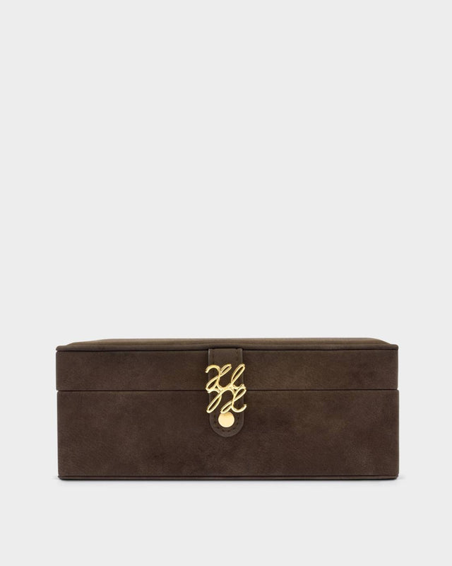 Katie Loxton Large Signature Jewellery Box - Chocolate