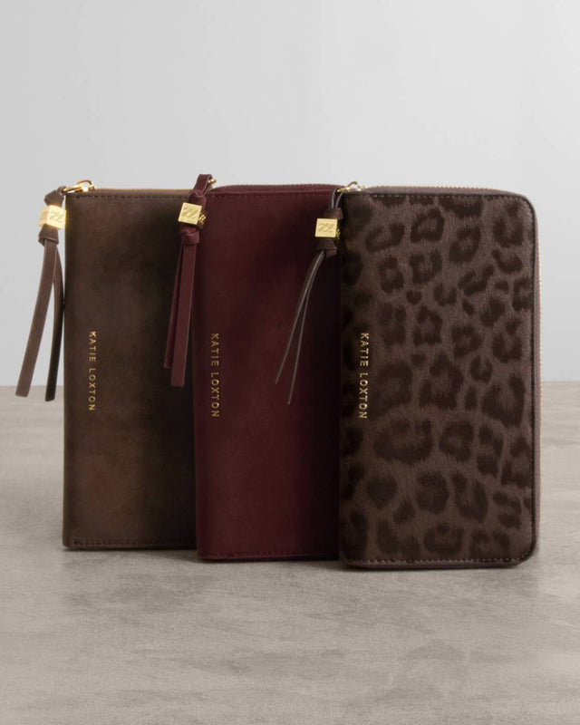 Katie Loxton Large Purse - Chocolate Leopard