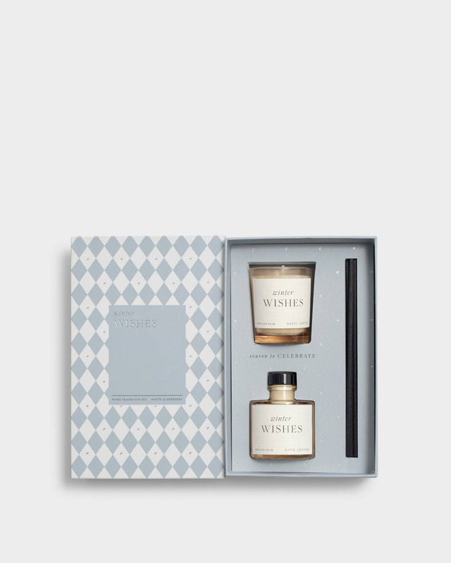 Katie Loxton Mini Votive And Mini Reed Diffuser Gift Set - Winter Wishes