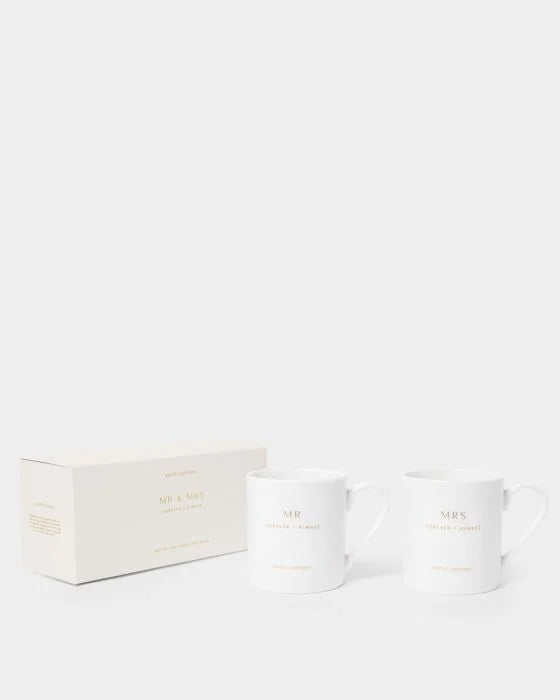 Katie Loxton Mr & Mrs Porcelain Mug Set