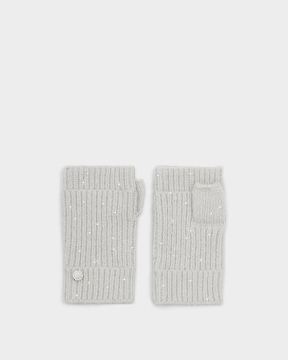 Katie Loxton Sequin Handwarmer Gloves - Pale Grey