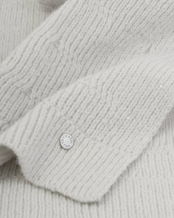 Katie Loxton Sequin Scarf - Pale Grey