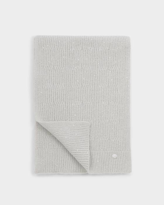 Katie Loxton Sequin Scarf - Pale Grey