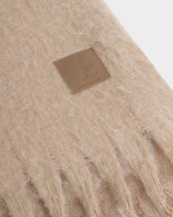 Katie Loxton Recycled Tassel Thick Scarf - Taupe