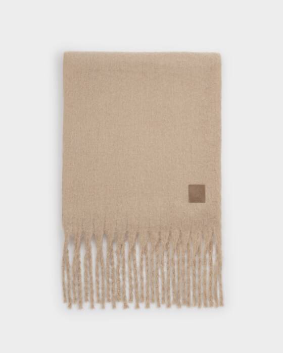 Katie Loxton Recycled Tassel Thick Scarf - Taupe