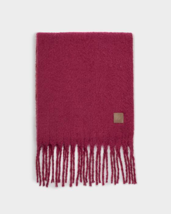 Katie Loxton Recycled Tassel Thick Scarf - Garnet