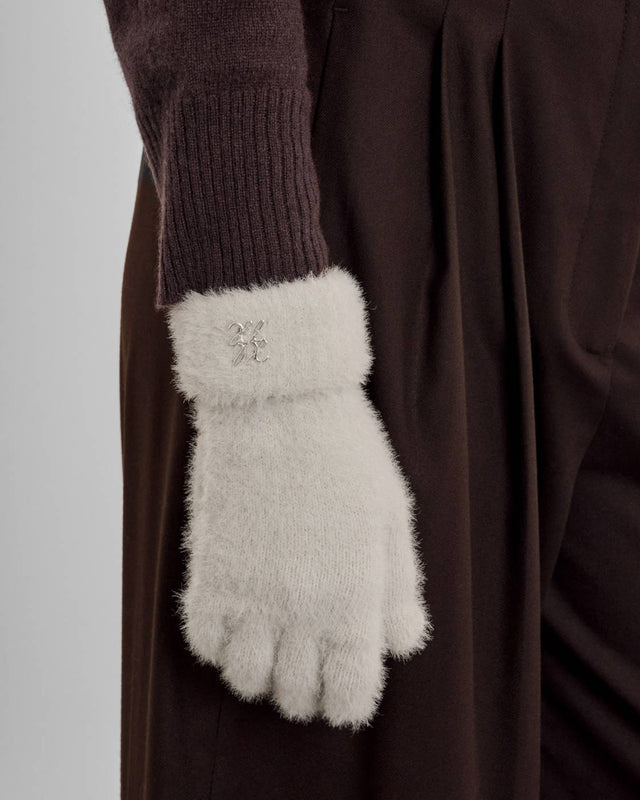 Katie Loxton Boxed Soft Knit Gloves - Pale Grey