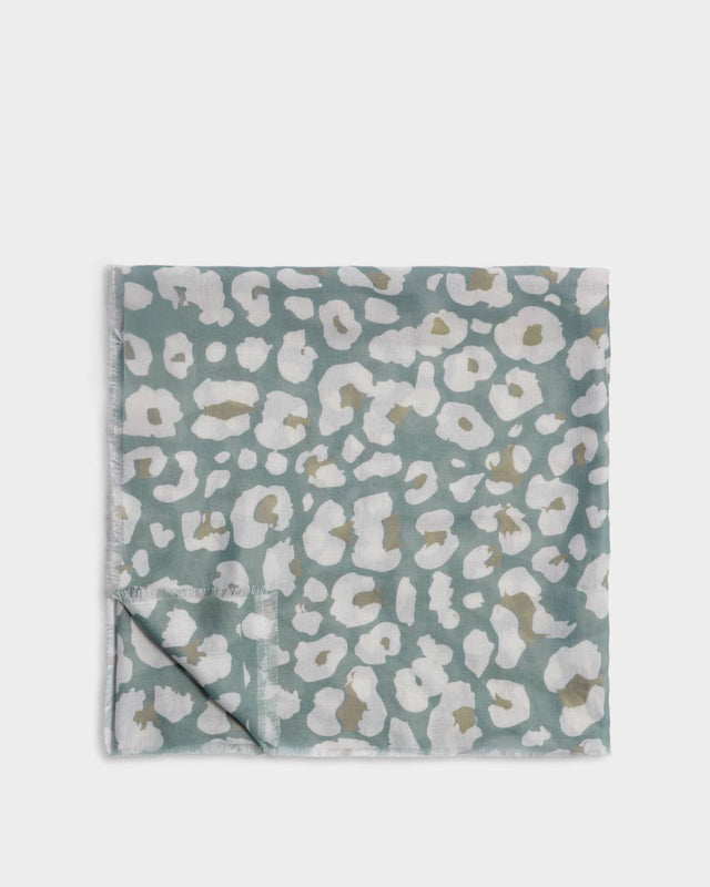 Katie Loxton Abstract Floral Printed Scarf - Grey and Taupe