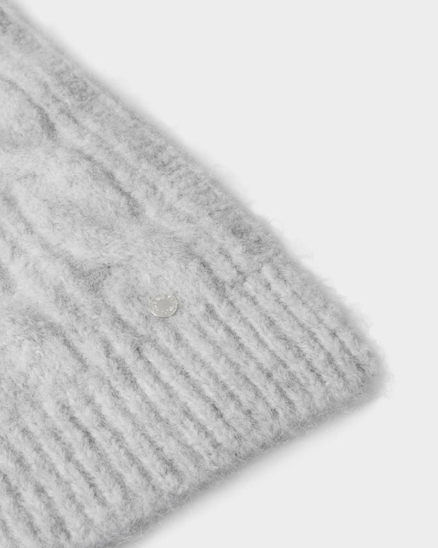 Katie Loxton Cable Knit Scarf - Light Grey