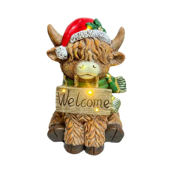 LED Highland Welcome 26x37cm