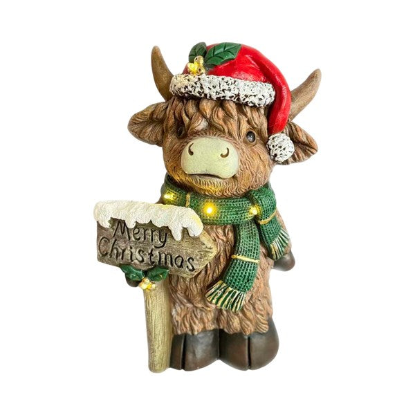 LED Highland Xmas 28x41cm