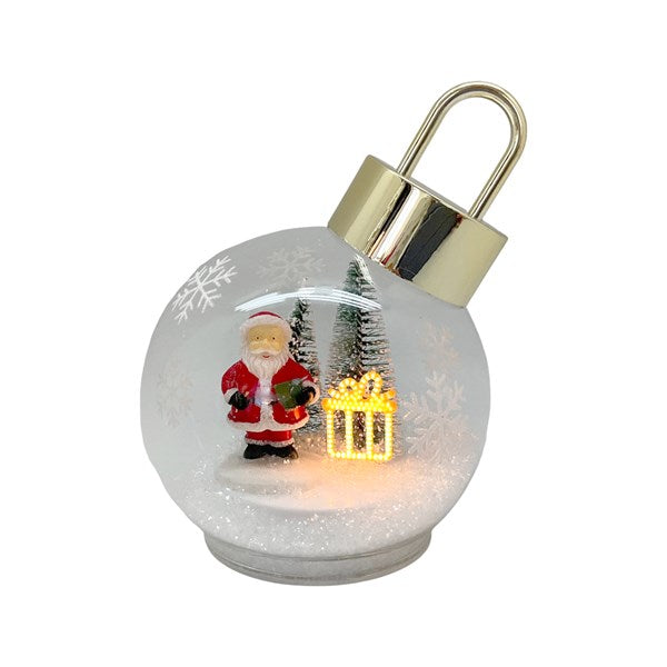 LED Santa Bauble Deco 12cm