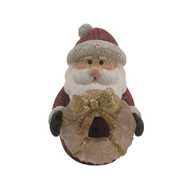 LED Santa & Wreath - 15cm