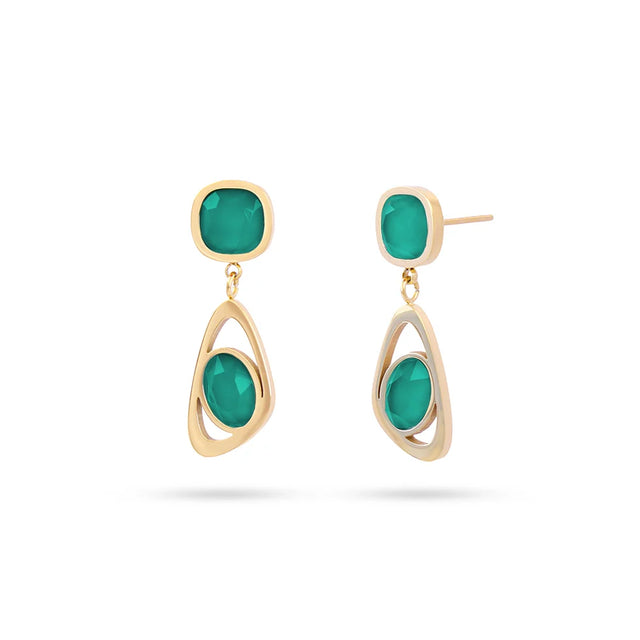 Glade Drops Earrings - Green