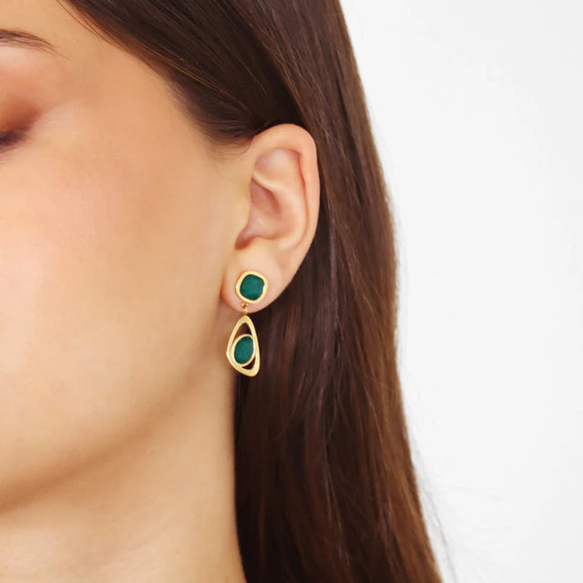 Glade Drops Earrings - Green