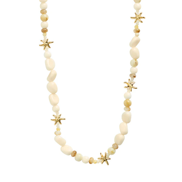 Pilgrim Prism White/Gold Necklace