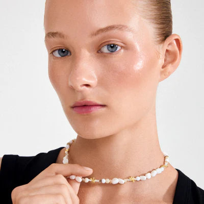 Pilgrim Prism White/Gold Necklace