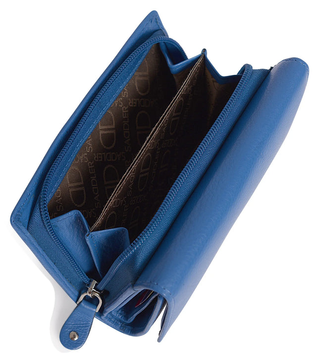 Saddler Eleanor Tri Fold Purse - Electric Blue