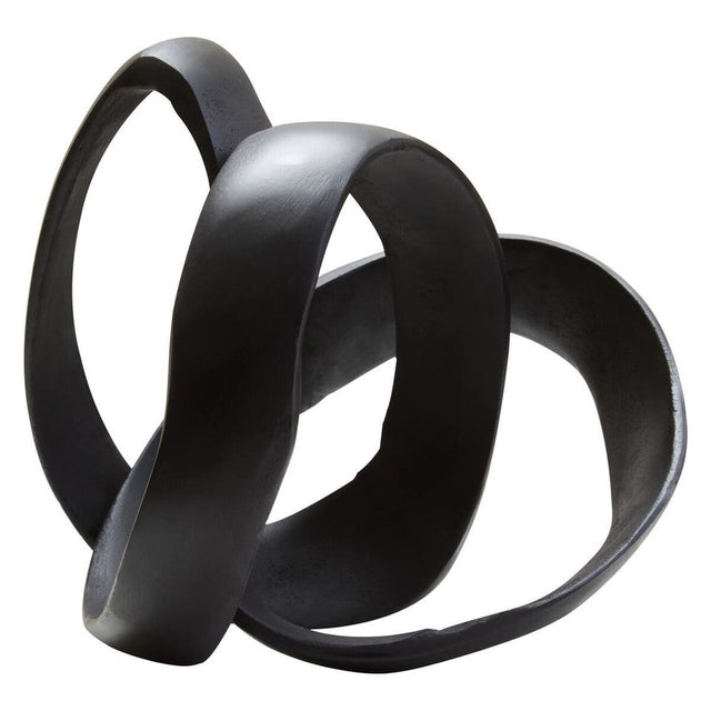 Matte Black Nickel Finish Knot Sculpture