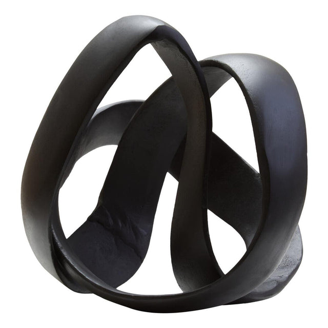 Matte Black Nickel Finish Knot Sculpture