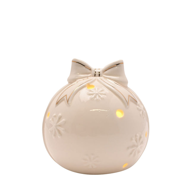 LED Porcelain Bauble - 9cm