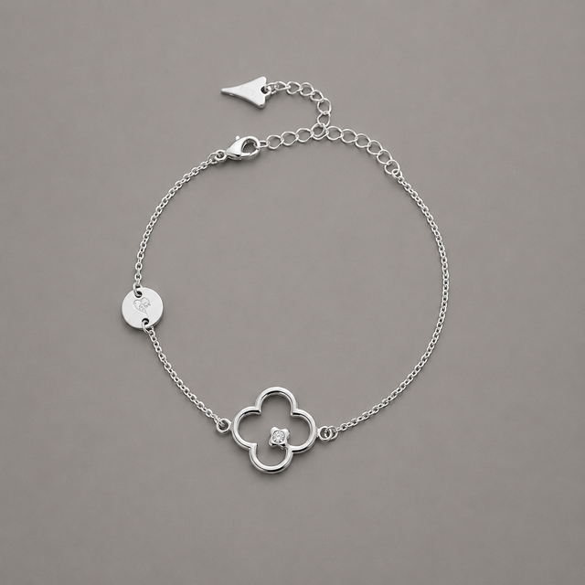 Miss Dee Silver Clover Bracelet