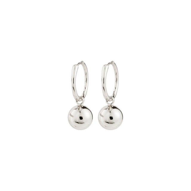 Pilgrim Air Hoop Earrings Silver Plated