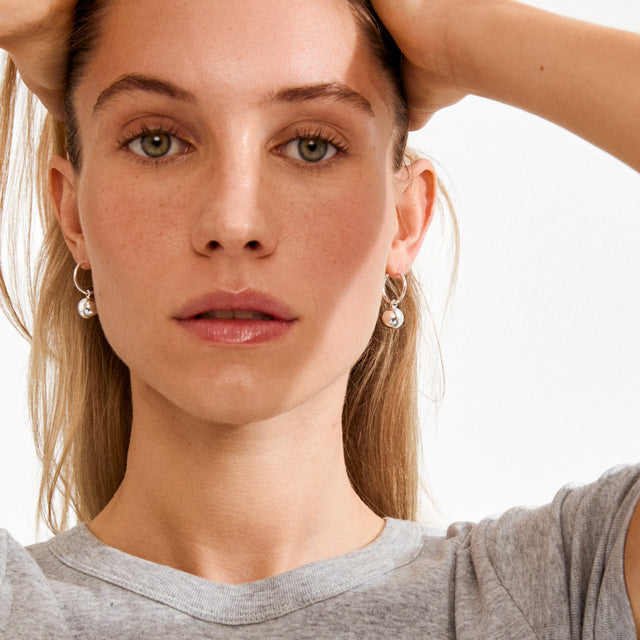 Pilgrim Air Hoop Earrings Silver Plated