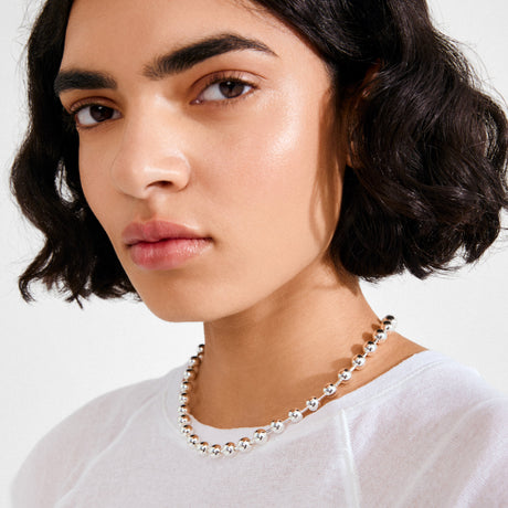 Pilgrim Air Necklace Silver Plated