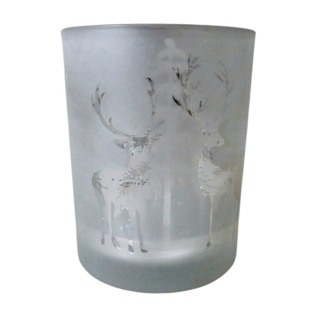 Two Deer Votive 10x12.4cm