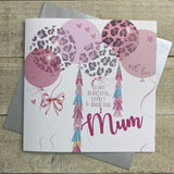 WC Leopard Balloons Mum Card - Large
