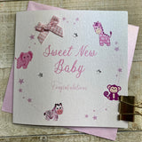 Sweet New Baby - Pink Toys in a circle