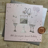 WC 30 Pink Sparkly Cake Birthday Card