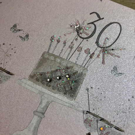 WC 30 Pink Sparkly Cake Birthday Card