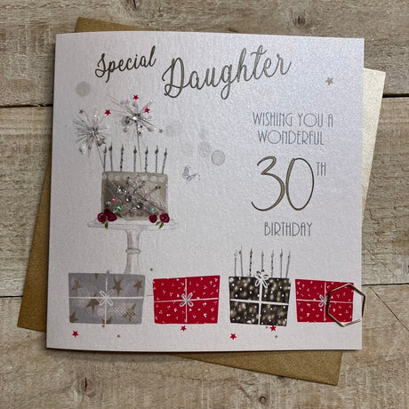 White Cotton Daughter 30th Birthday Card