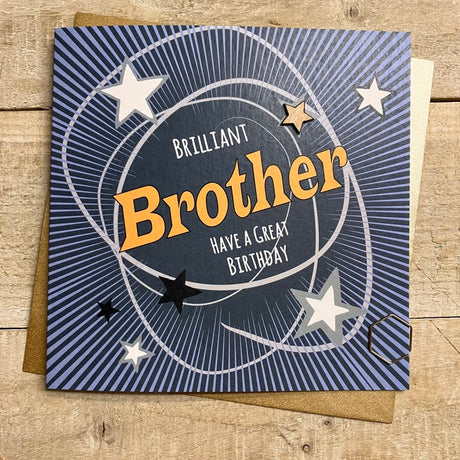 White Cotton Brother Birthday Card