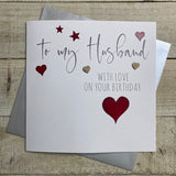 WC Husband Heart Birthday Card - Large