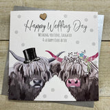 Highland Cow Wedding Day Card