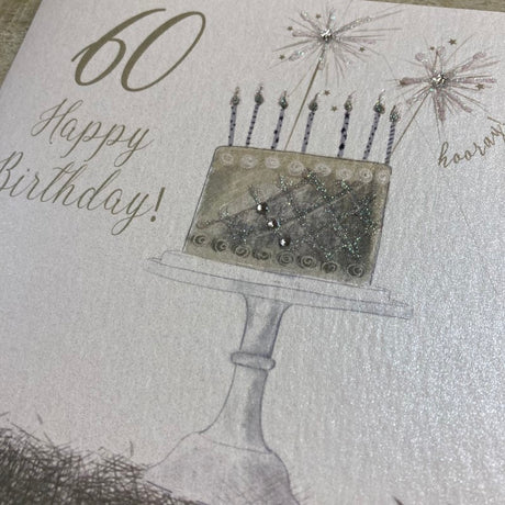 WC 60th Cake Birthday Card - Large