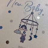 New Baby Boy Mobile Card