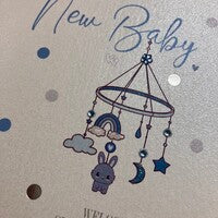 New Baby Boy Mobile Card