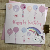 Unicorn 1st Birthday Card