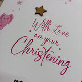Pink Christening Card