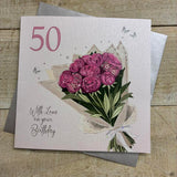50th Bouquet Birthday Card