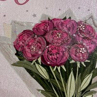 60th Bouquet Birthday Card