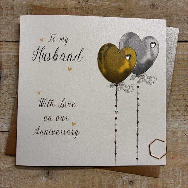 Husband Anniversary Balloon Card