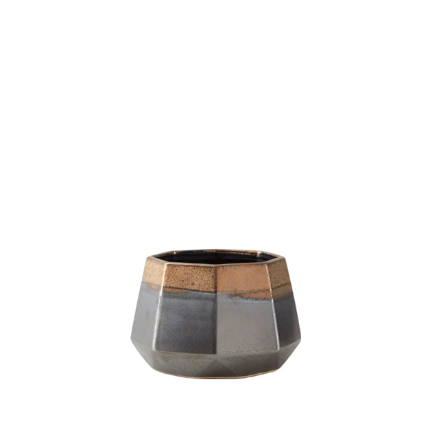 Jet Metallic Planter Small